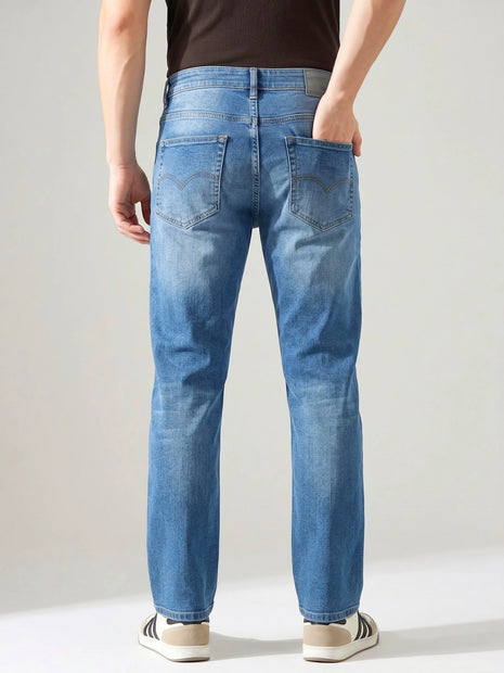 Retro Faded Straight Fit Jeans