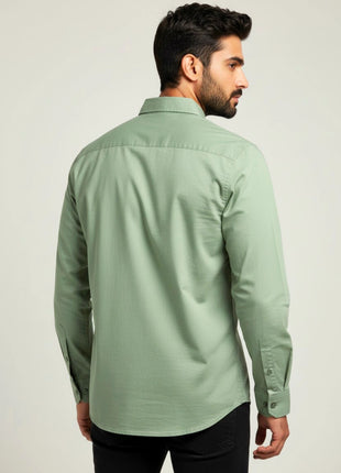 Sage Green Regular Fit Formal Shirt