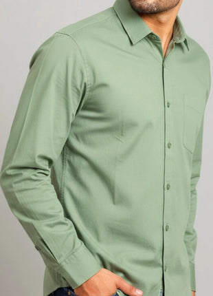Sage Green Regular Fit Formal Shirt