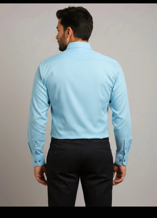 Sky Blue Regular Fit Formal Shirt