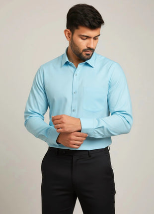 Sky Blue Regular Fit Formal Shirt