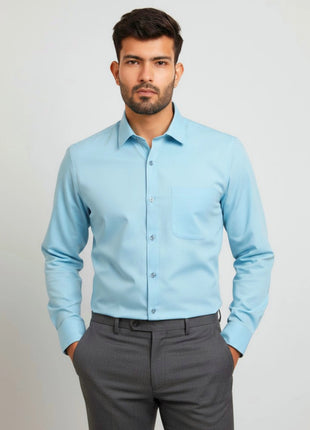 Sky Blue Regular Fit Formal Shirt