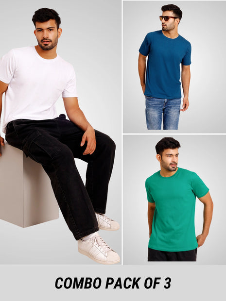 Pack of 3 Premium Plain T-Shirts