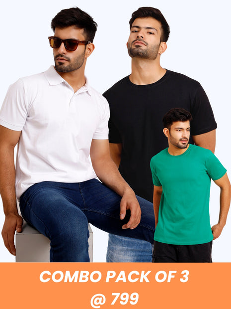 Smart Combo Pack of 3 Premium T-Shirts
