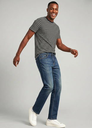 Vintage Faded Blue Straight Fit Jeans
