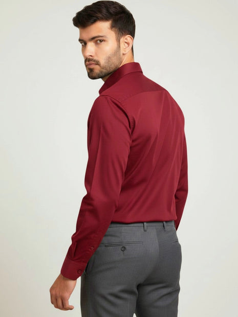 Wine Red Formal Shirt