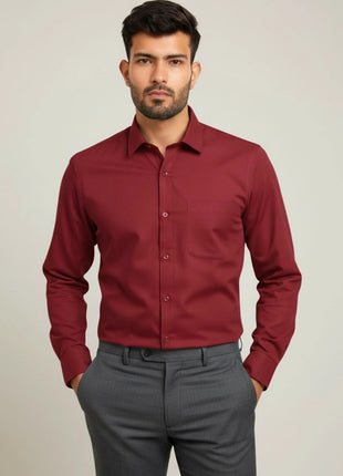 Wine Red Formal Shirt