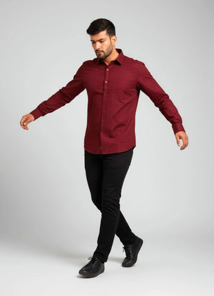Wine Red Formal Shirt
