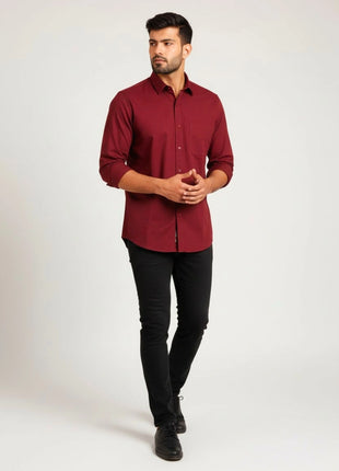 Wine Red Formal Shirt
